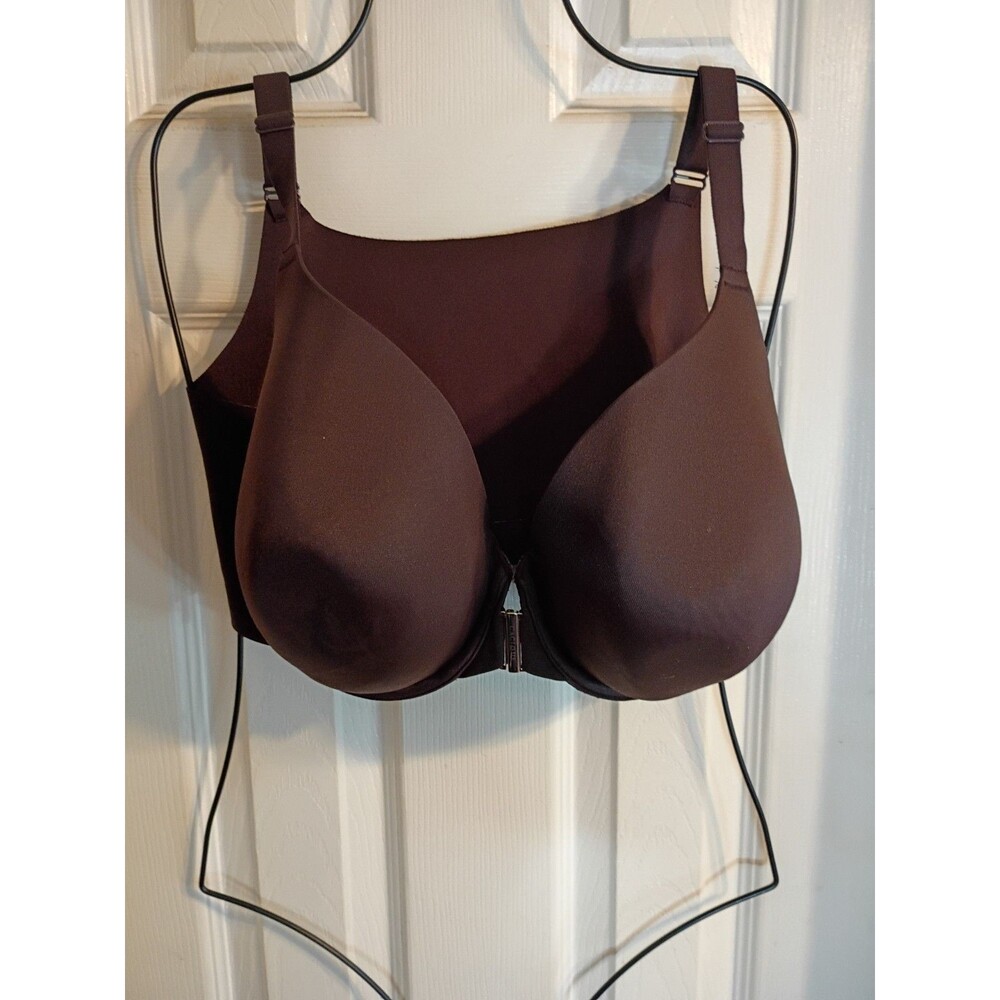Cacique Front Closure Full Coverage Bra Wired Brown 40 F
